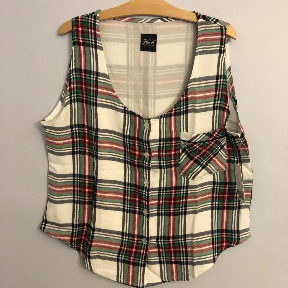 Plush Ultra Soft Plaid Woven Pajama Set